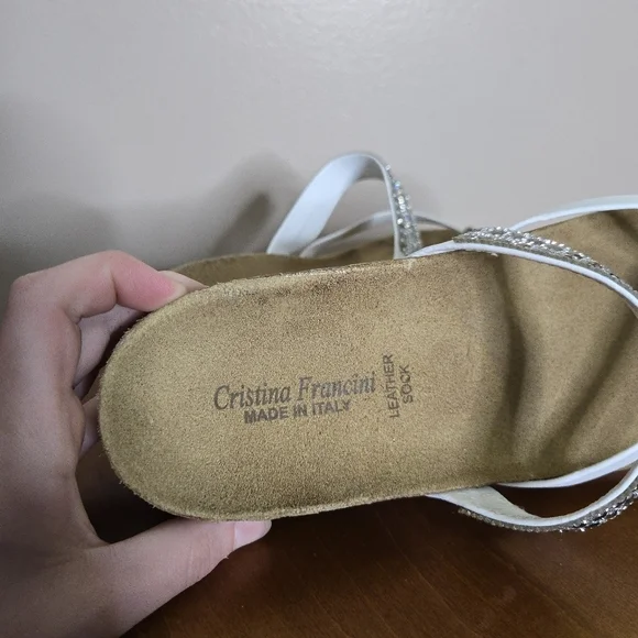 Cristina Francini Wedge Cork Sandals - Picture 3 of 5